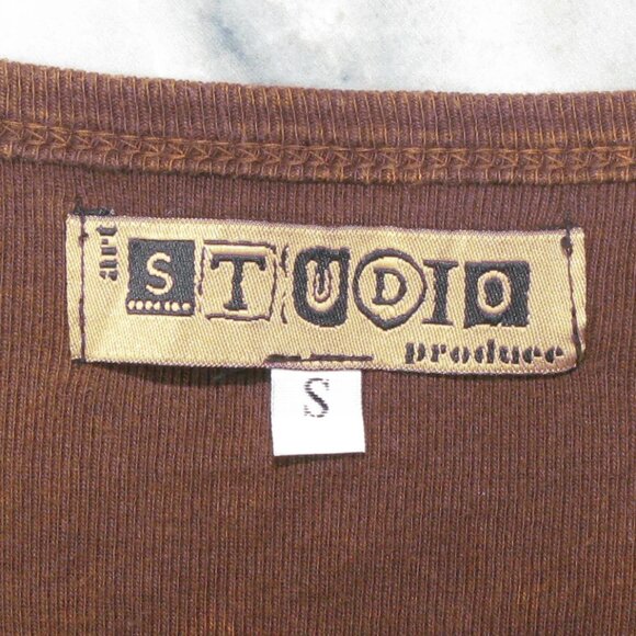 Studio Produce Boho Patch V-Neck Knit Top Size Small - Picture 6 of 6